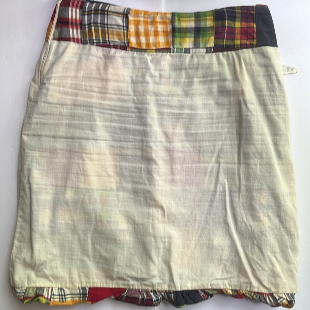 American Eagle Outfitters Bubble Skirt Madras Plaid Patchwork Size 2 - Picture 9 of 14